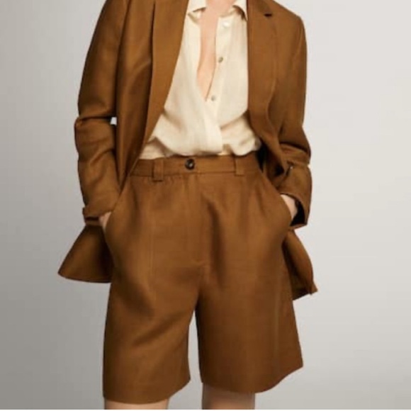 Massimo Dutti linen Bermuda shorts - Picture 2 of 7